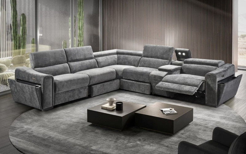 Lima Grey Electric Corner Sofa - Lifestyle Furniture