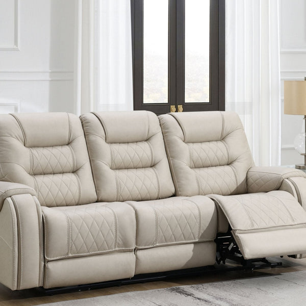 Liston 3-Seater Electric Recliner Sofa Beige Lifestyle Furniture