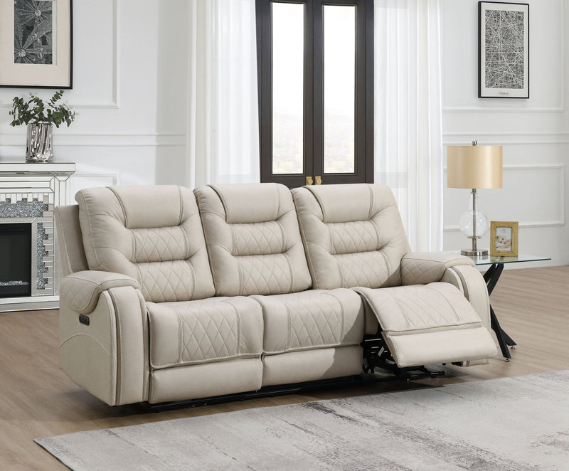 Liston 3 - Seater Electric Recliner Sofa - Beige - Lifestyle Furniture