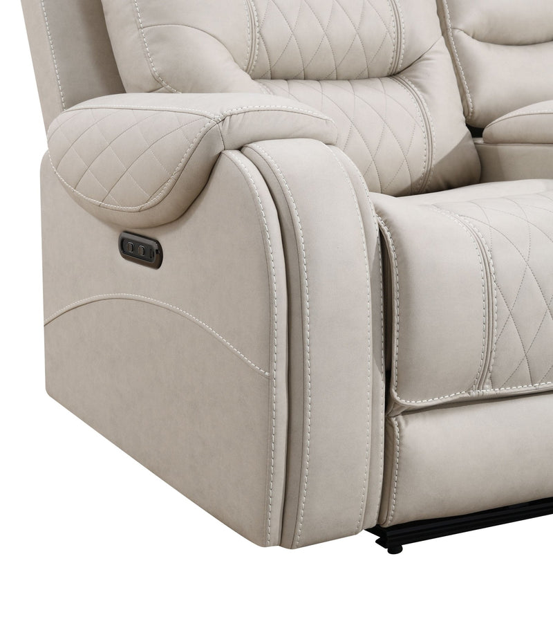Liston 3-Seater Electric Recliner Sofa Beige Lifestyle Furniture