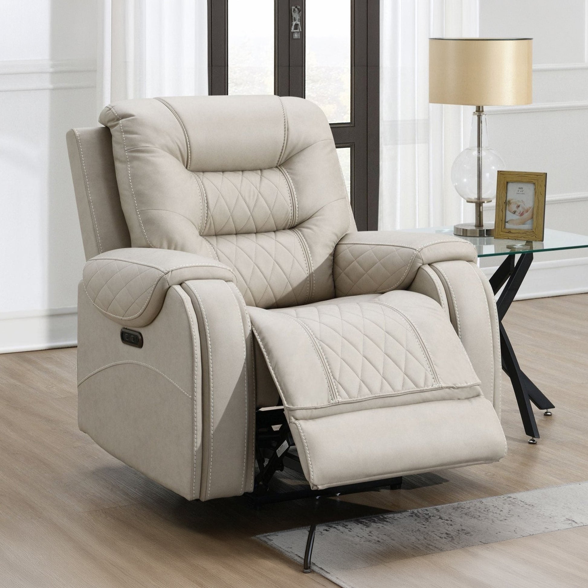 Liston Single Seater Recliner Sofa - Chair - Beige