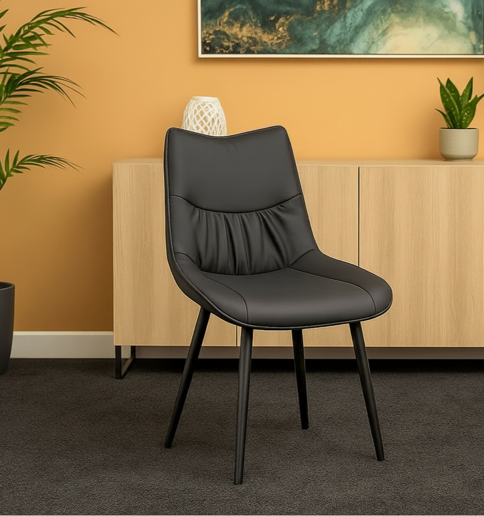 Liva Black Dining Chair - Lifestyle Furniture