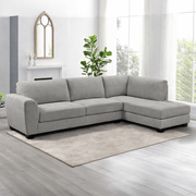 Loren Corner Sofa Right Facing Chaise- Light Grey