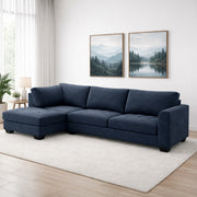 Loren Sectional Sofa Left Facing Chaise- Dark Grey