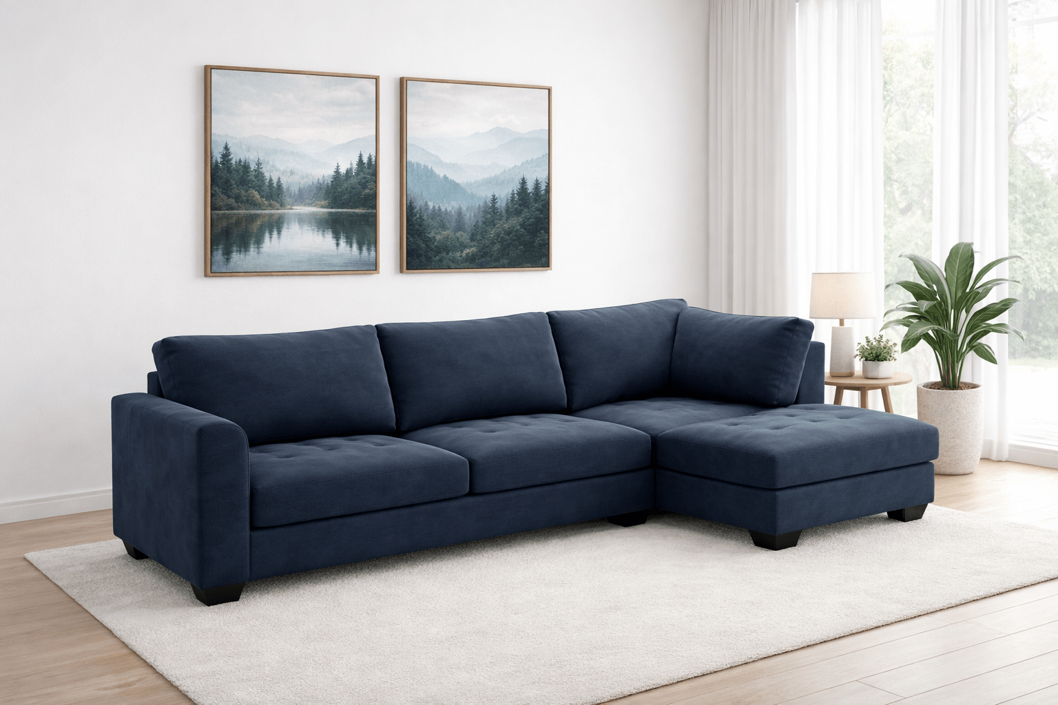 Loren Sectional Sofa - Dark Grey - Lifestyle Furniture