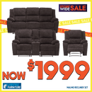 Malmo 3 - Piece Fabric Recliner Set - Lifestyle Furniture