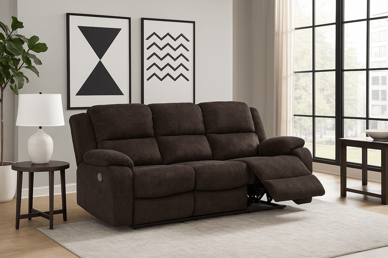 Malmo 3 - Seater Fabric Recliner Sofa - Lifestyle Furniture