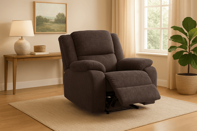 Malmo Single-Seater Fabric Recliner Chair Couch-Lifestyle Furniture