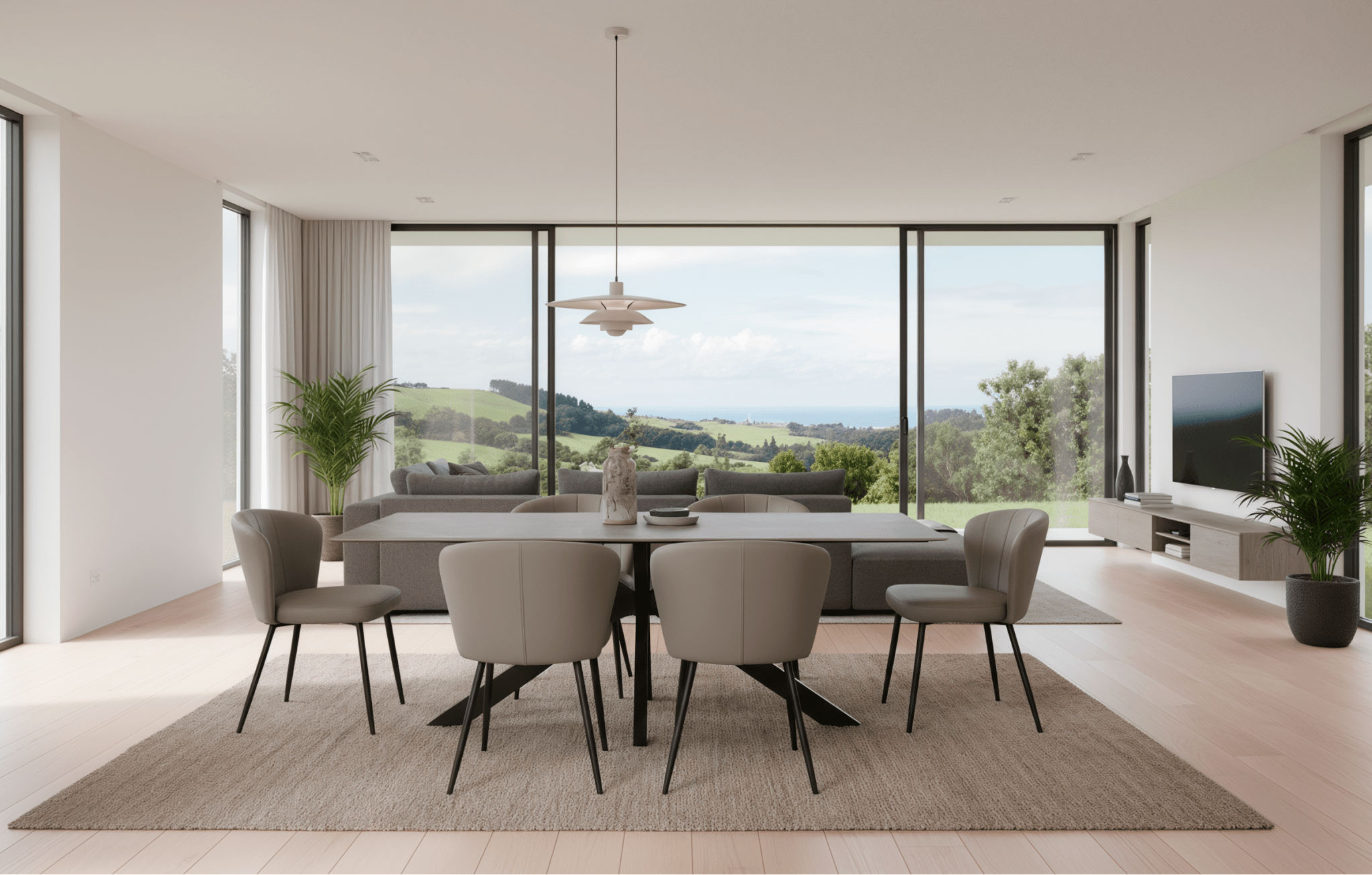 Miller 7 Piece Dining Set with Blake Dining Chairs - Lifestyle Furniture