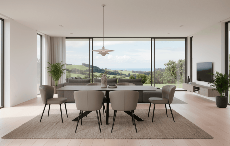 Miller 7 Piece Dining Set with Blake Dining Chairs - Lifestyle Furniture