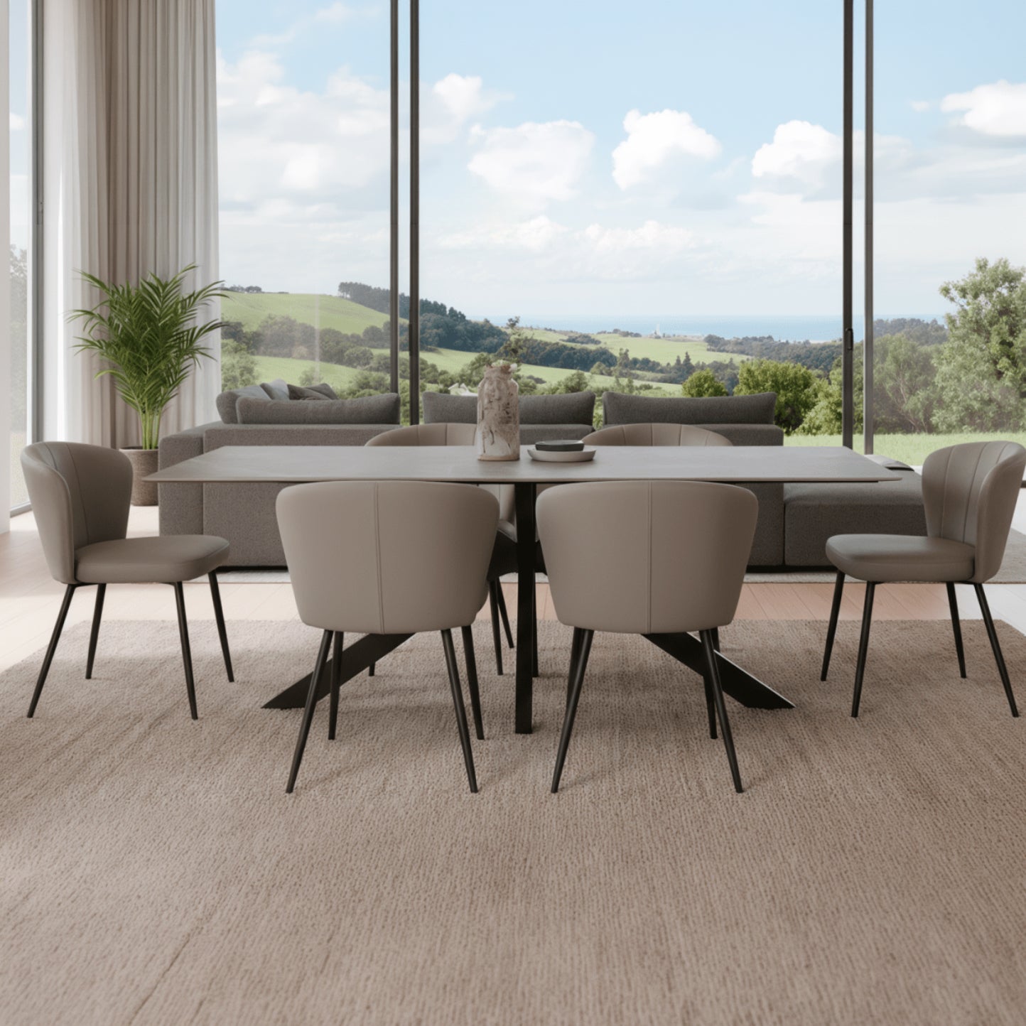 Miller 7 Piece  Dining Set with  Blake Dining Chairs