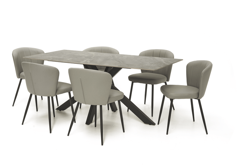 Miller 7 Piece Dining Set with Blake Dining Chairs - Lifestyle Furniture