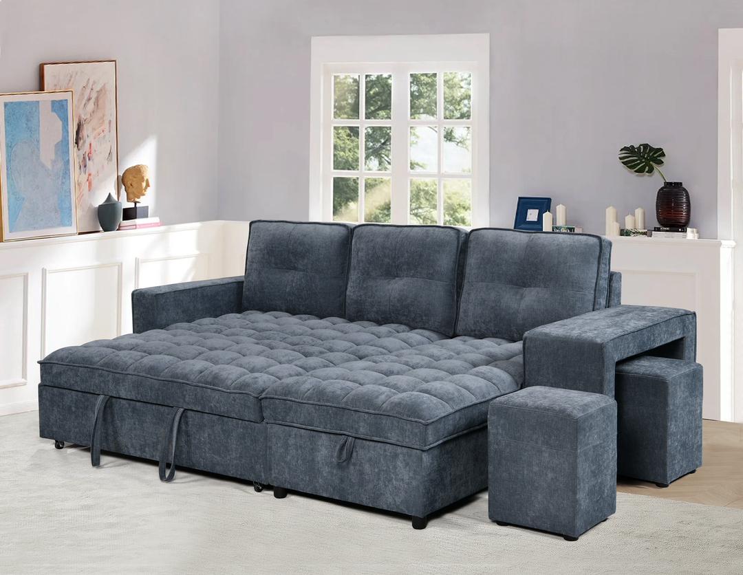 Milton Pull Out Sofa Bed - Reversible Chaise - Lifestyle Furniture