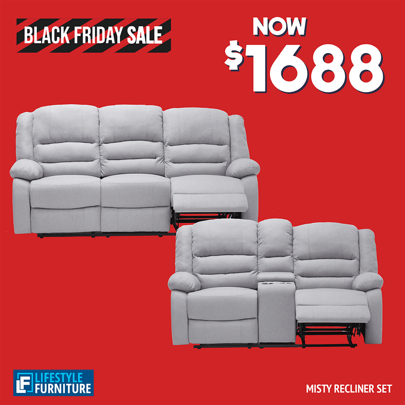 Misty 2 Piece Recliner Sofa Set - Lifestyle Furniture