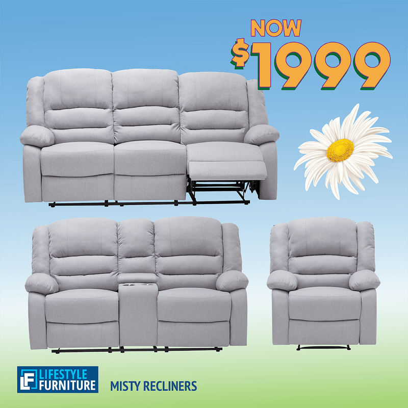 Misty 3 - Piece Recliner Sofa Set - Lifestyle Furniture