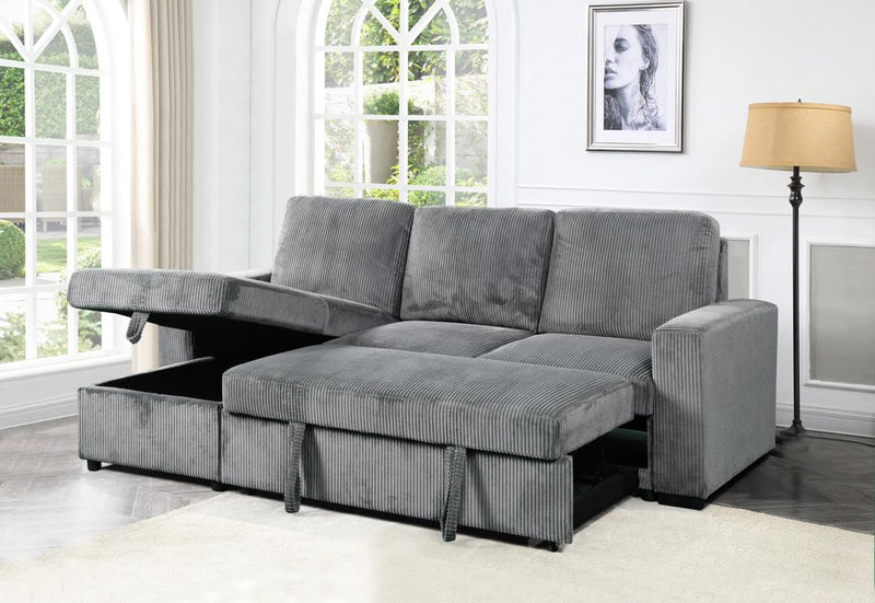 Morgan Sofa Bed With Storage - Reversible Chaise - Lifestyle Furniture