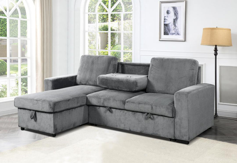 Morgan Sofa Bed With Storage - Reversible Chaise - Lifestyle Furniture