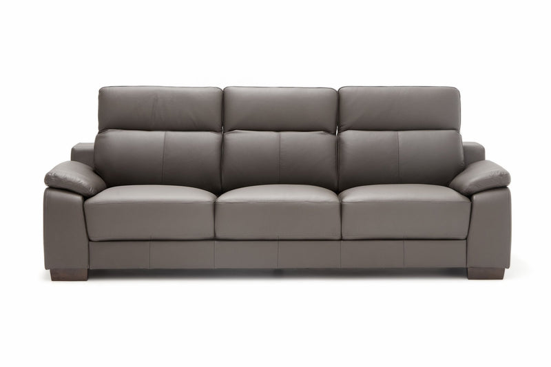 Natal 3 - Seater Leather Sofa - Dark Brown - Lifestyle Furniture