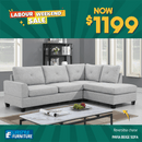 Pavia Sectional Sofa Reversible Chaise - Beige - Lifestyle Furniture