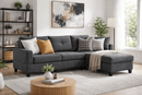 Pavia Sectional Sofa Reversible Chaise - Grey - Lifestyle Furniture