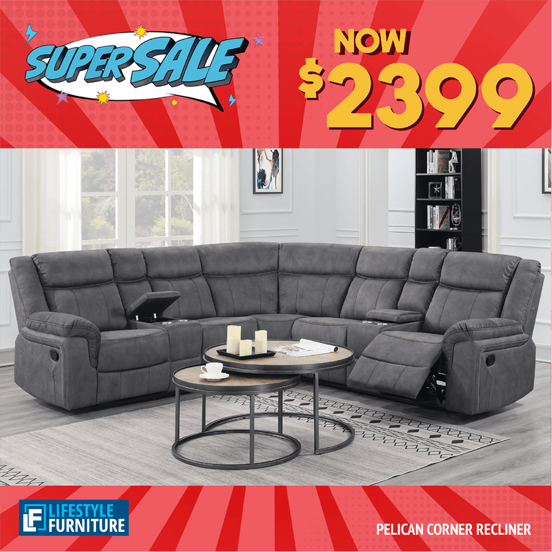 Pelican Corner Recliner Sofa - Lifestyle Furniture