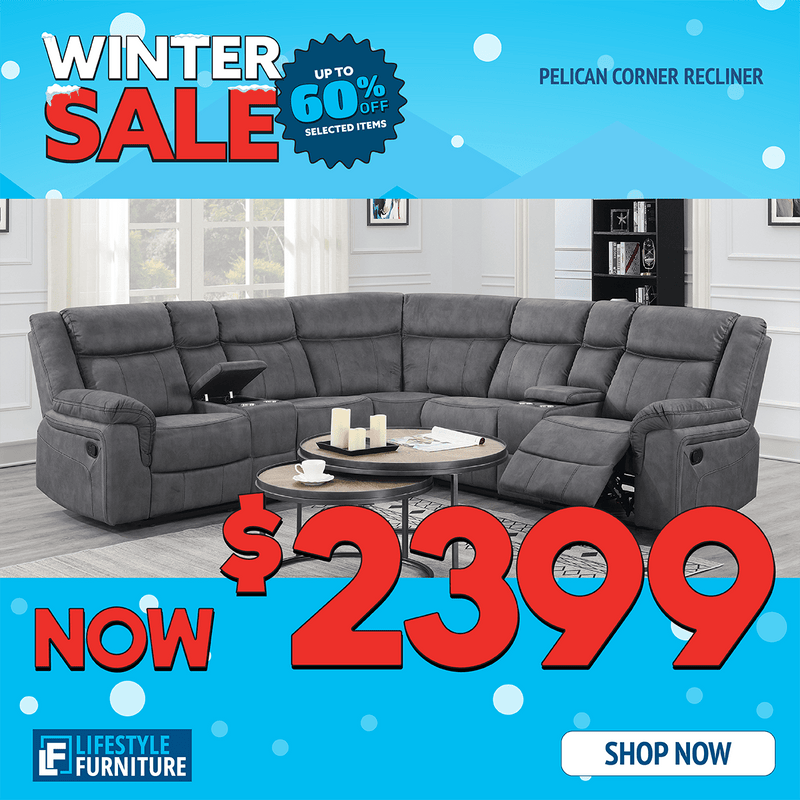Pelican Corner Recliner Sofa - Lifestyle Furniture