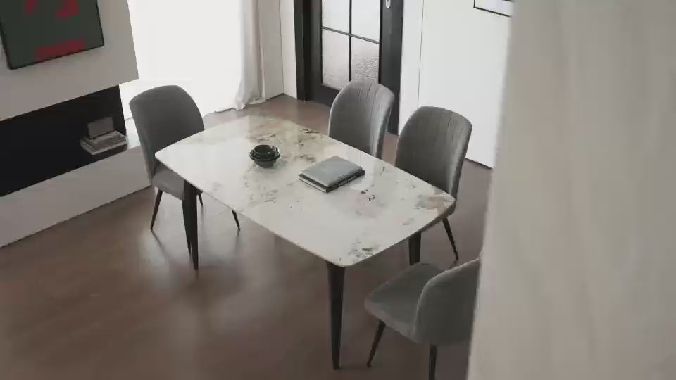 Load video: Jade 7 Piece Dining set with Liva Chairs