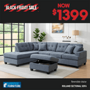 Rolland Sectional Sofa with Ottoman - Lifestyle Furniture