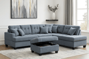 Rolland Sectional Sofa with Ottoman - Lifestyle Furniture