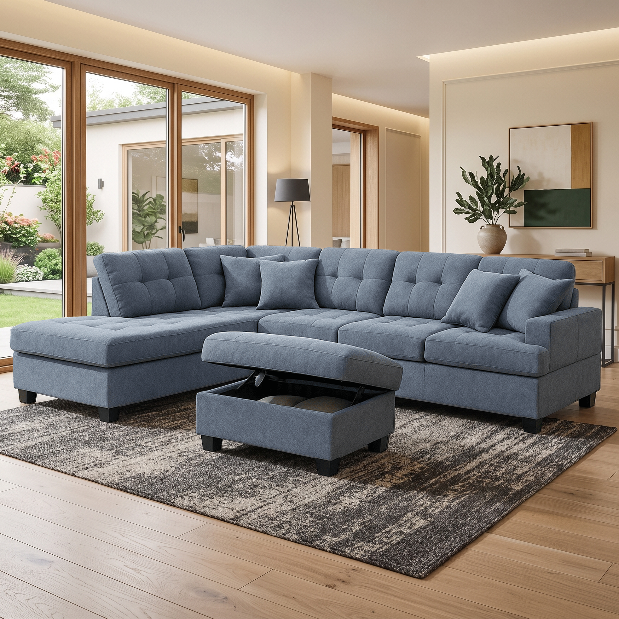 Rolland Sectional Sofa with Ottoman