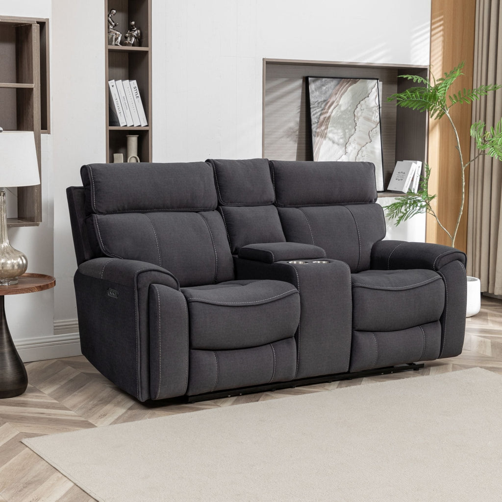 Furniture Two Seater Recliner Couch Sable 2-Seater Electric