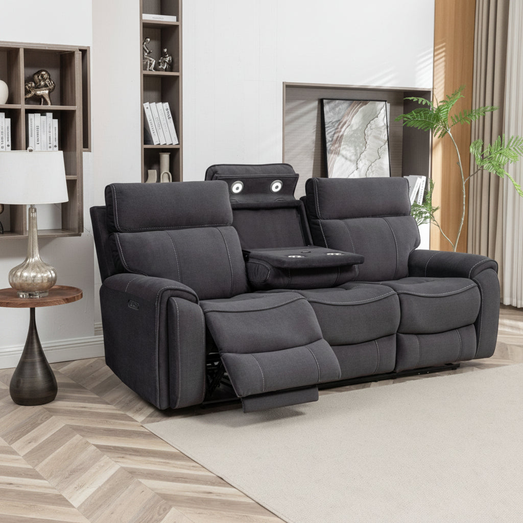 Sable 3 - Piece Electric Recliner Sofa Set - Lifestyle Furniture