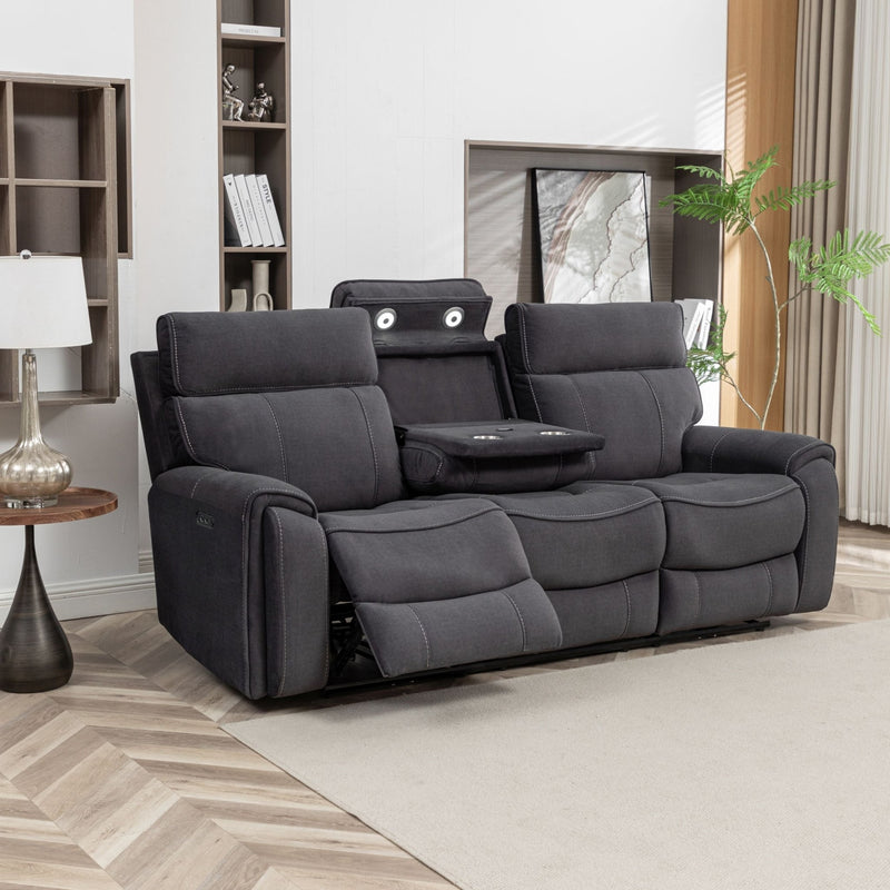 Sable 3 - Piece Electric Recliner Sofa Set - Lifestyle Furniture