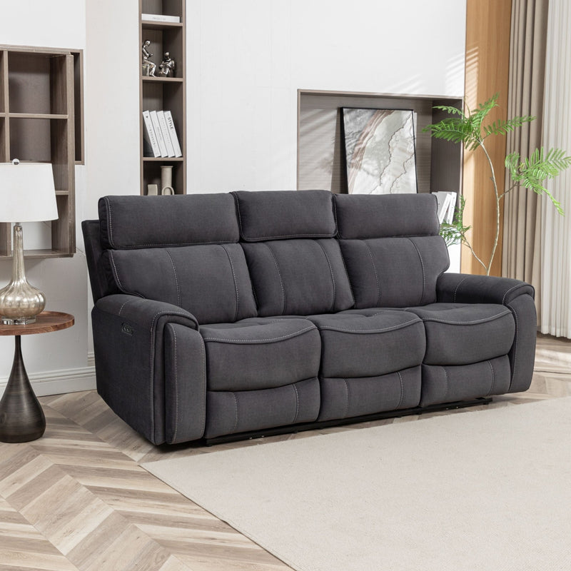 Sable 3 - Piece Electric Recliner Sofa Set - Lifestyle Furniture