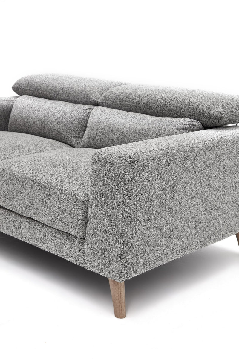 Santro 3 - Seater Sofa - Light Grey - Lifestyle Furniture