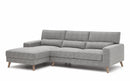 Santro 3 - Seater Sofa With Chaise - Light Grey - Lifestyle Furniture