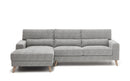 Santro 3 - Seater Sofa With Chaise - Light Grey - Lifestyle Furniture
