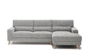 Santro 3 - Seater Sofa With Chaise - Light Grey - Lifestyle Furniture