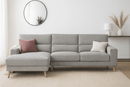 Santro Corner Sofa With Chaise - Light Grey - Lifestyle Furniture
