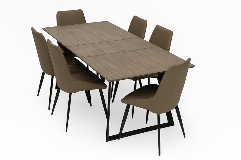 Shelton 7 - Piece Dining Set With Linnea Chairs - Lifestyle Furniture