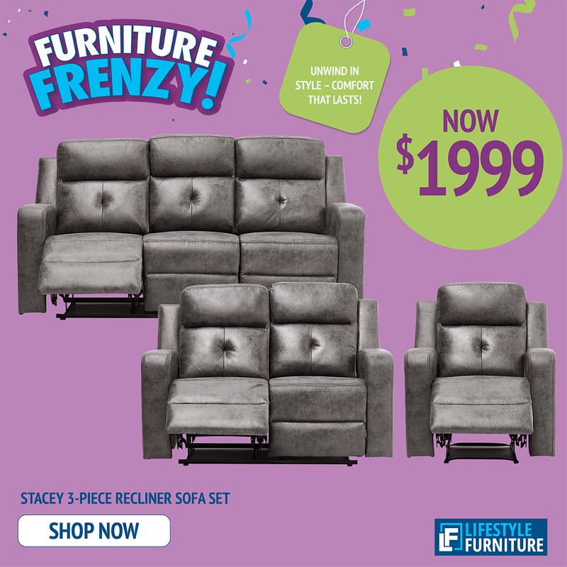 Stacey 3 - Piece Recliner Sofa Set - Lifestyle Furniture