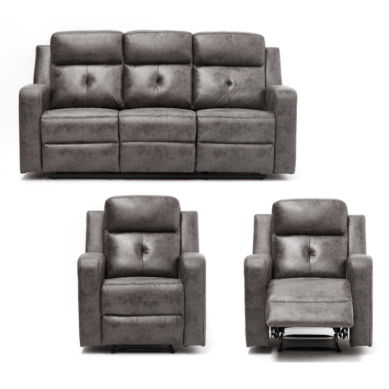 Stacey Recliner Sofa Set (3+1+1) - Lifestyle Furniture