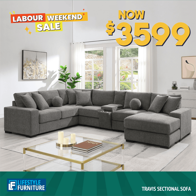 Travis Sectional Sofa - Lifestyle Furniture