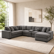 Travis Sectional Sofa - Grey