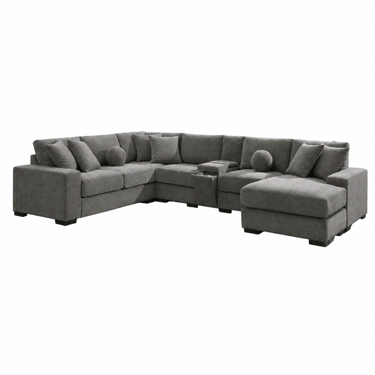 Travis Sectional Sofa - Grey