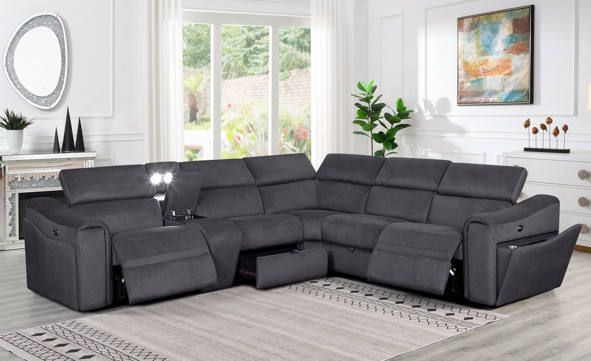 Vantro Electric Corner Recliner - Lifestyle Furniture