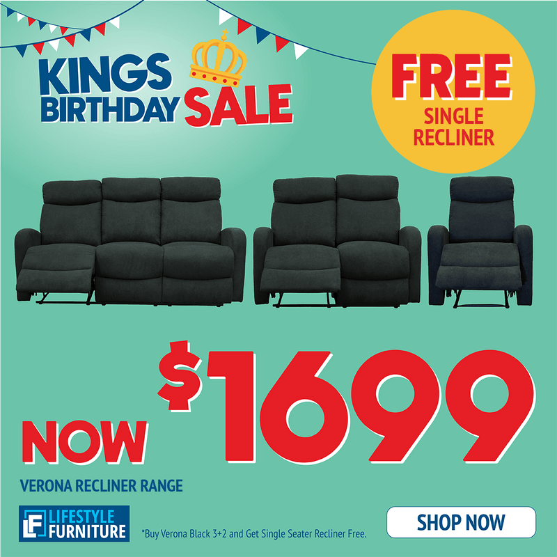 Verona 3 - Piece Recliner Set - Black - Lifestyle Furniture