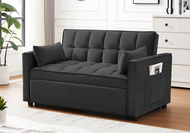 Webster Pull Out Sofa Bed - Black - Lifestyle Furniture