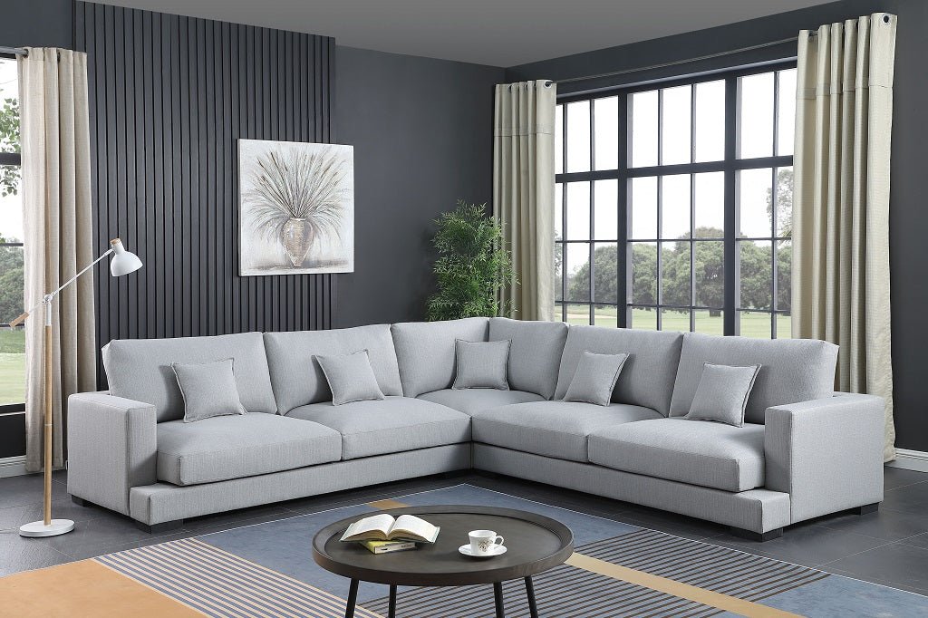 Albany Light Grey Corner Sofa Lifestyle Furniture