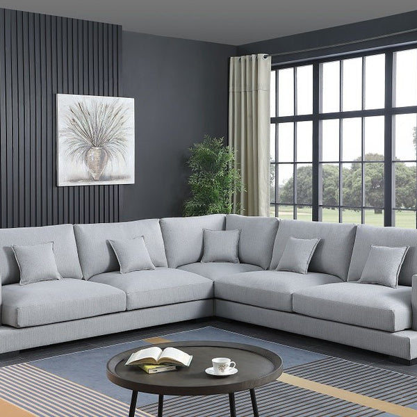 Light grey corner sofa sale